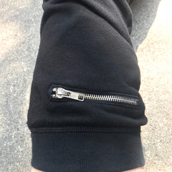 Upcycled Leg Warmers Black Thigh Highs Studded Knee Socks Sweatshirt Zipper Y2k - Picture 5 of 14